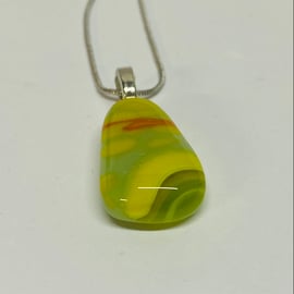 Beautiful Handmade Fused Glass Pendant 