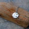 Silver beach, seaside pendant with seagull
