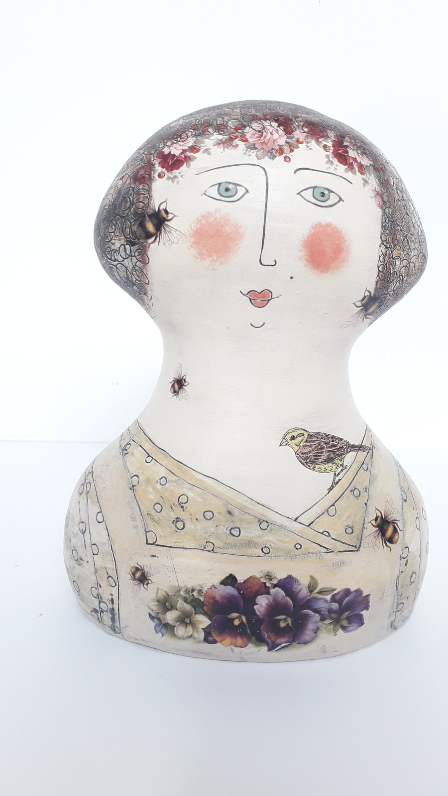 Figurative ceramic vase 