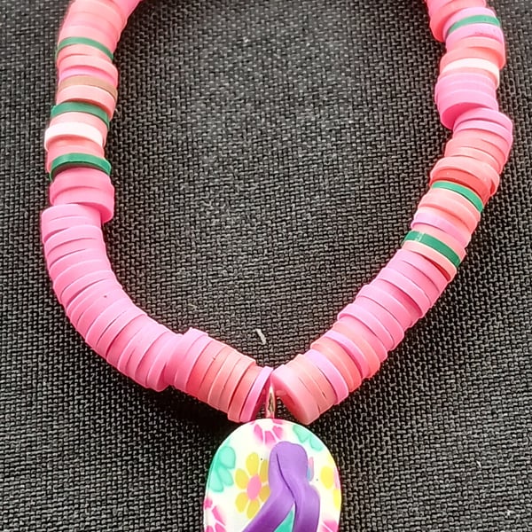 Handmade polymer clay bracelet 