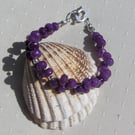 Purple Jade Gemstone Beaded Chakra Bracelet "Pandora"