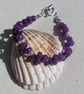 Purple Jade Gemstone Beaded Chakra Bracelet "Pandora"