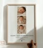 Personalised Baby Photo Print - Newborn Birth Stats - Nursery Wall Art Gift
