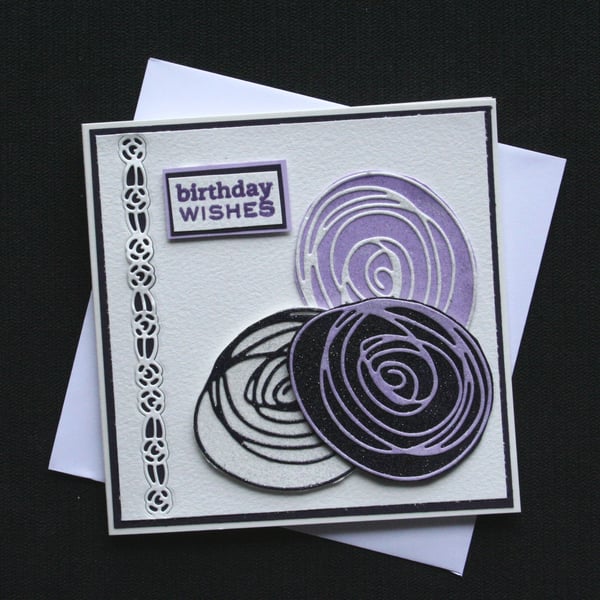 Birthday Wishes - Handcrafted Birthday Card - dr16-0044