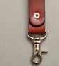 Leather Key Ring With Solid Brass Lobster Clip And Copper Saddle Rivet - Image 1