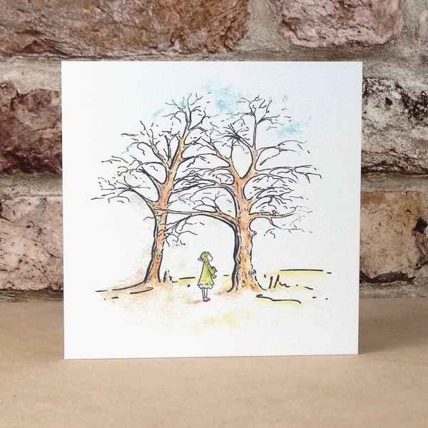 Blank Card Robin Tree Eco Friendly