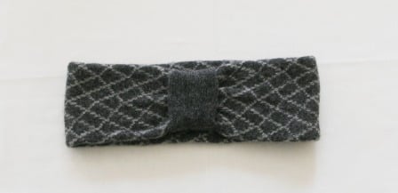 Headband Soft Merino Lambswool Coal Grey Perl Grey