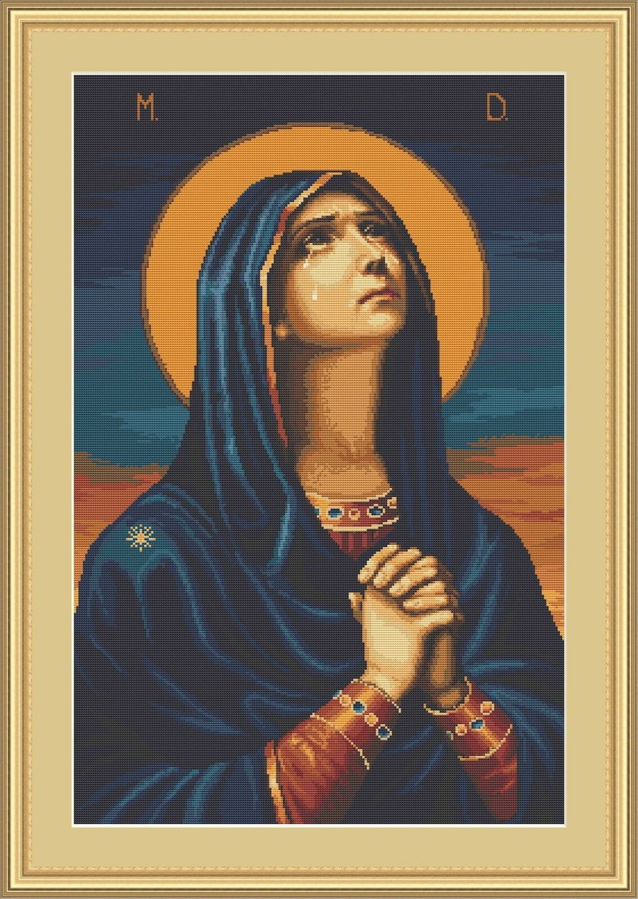 Icon of the Virgin Mary Counted Cross Stitch Kit Luca S B443 Religion
