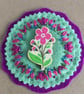 Hand Embroidered Flower Card  - Image 2