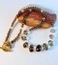 Smoky Quartz Necklace With Yellow Swarovski Crystals - Handmade In Devon - Image 10