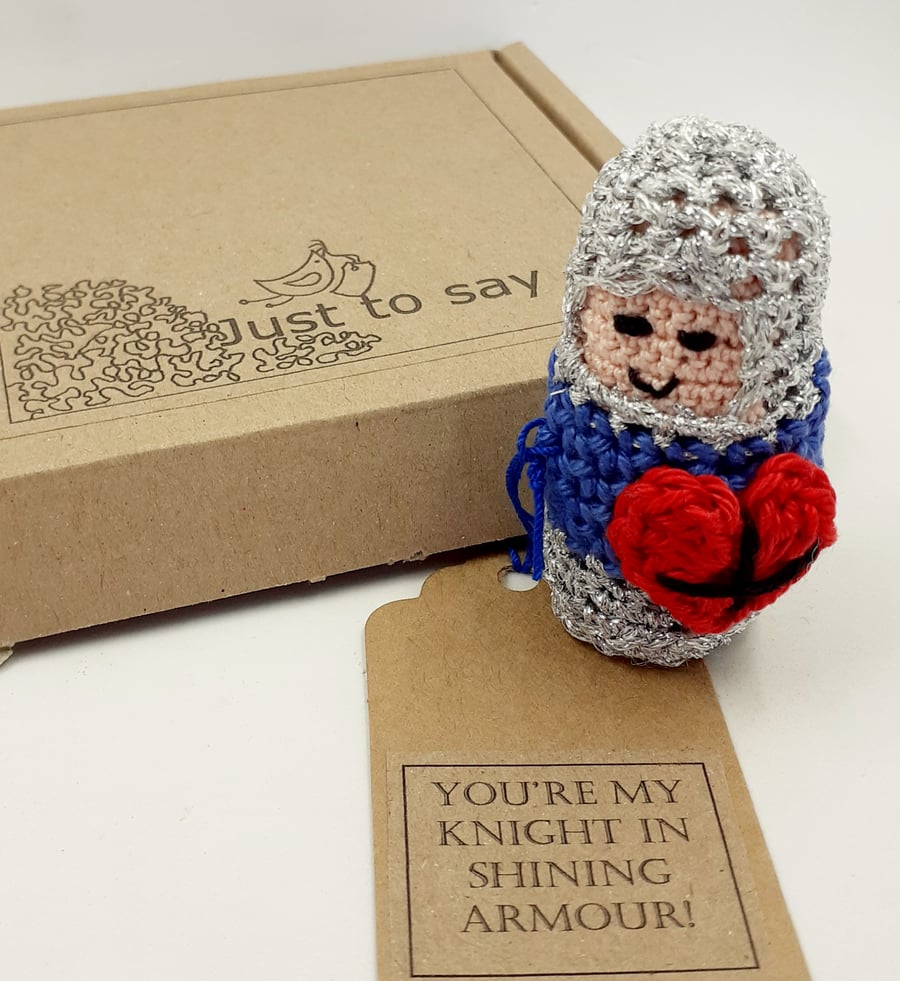 Knight in Shining Armour Crochet Messenger 