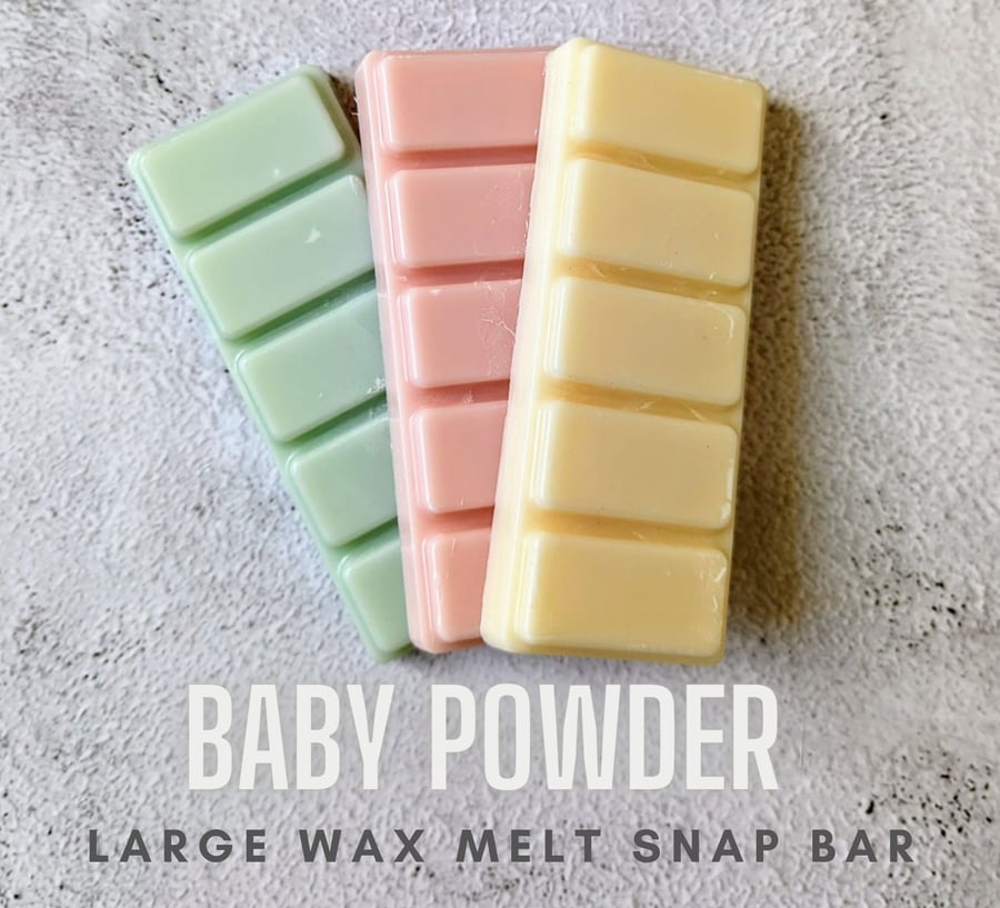 Baby Powder Wax Melt Snap Bar - Soy Wax - Vegan & Eco Friendly