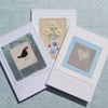SPECIAL OFFER pack of three hand-stitched cards at a reduced price!