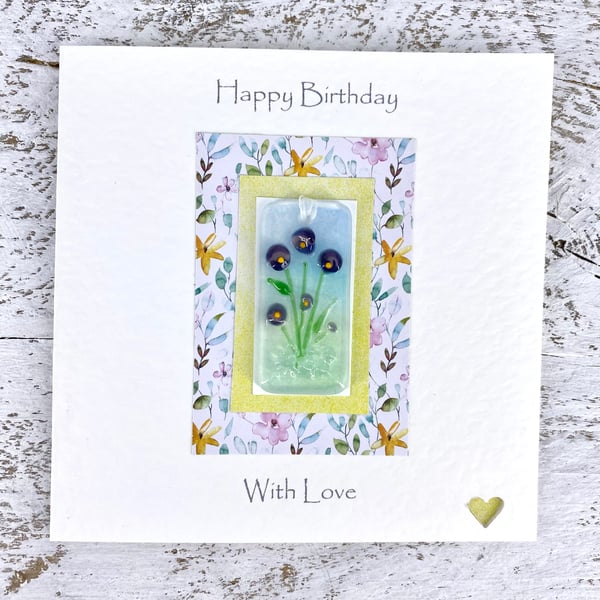 Birthday Day Card with Detachable Light Catcher or Bookmark 
