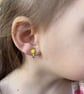 Handmade Polymer Clay Micro Studs (Peach) - Image 3