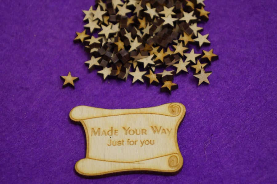 MDF Star 1cm - 100 x Laser cut wooden shape
