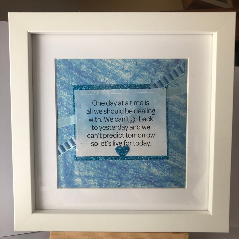 Framed Inspirational Quote Art, Handmade Home Decor (9x9 inches)