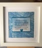 Framed Inspirational Quote Art, Handmade Home Decor (9x9 inches)