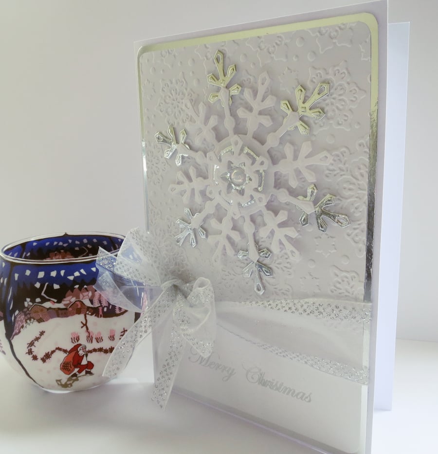 Luxury Snowflake christmas card