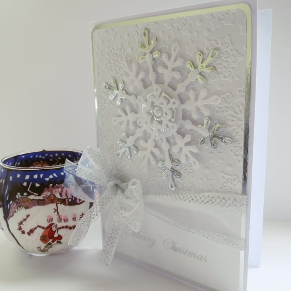 Luxury Snowflake christmas card