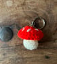 Red & White Toadstool – Crocheted Keyring