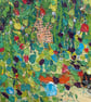 A small mounted abstract painting - flowers - textured art - letterbox gift  - Image 4