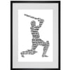 Personalised Cricket Design Word Art Gifts 