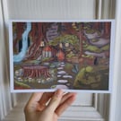 Echanted Grotto A5 Art Print