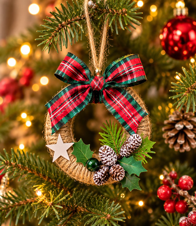 Mini Rustic Christmas Wreaths. Handmade and Unique
