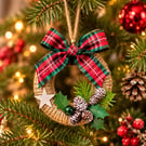 Mini Rustic Christmas Wreaths. Handmade and Unique