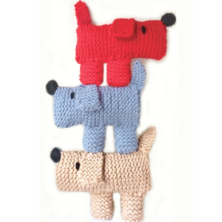 Scruff the Dog Learn To Knit Kit- RED