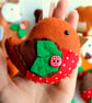 Felt Christmas Woodland Garland. Handmade set of 8 felt decorations. - Image 4