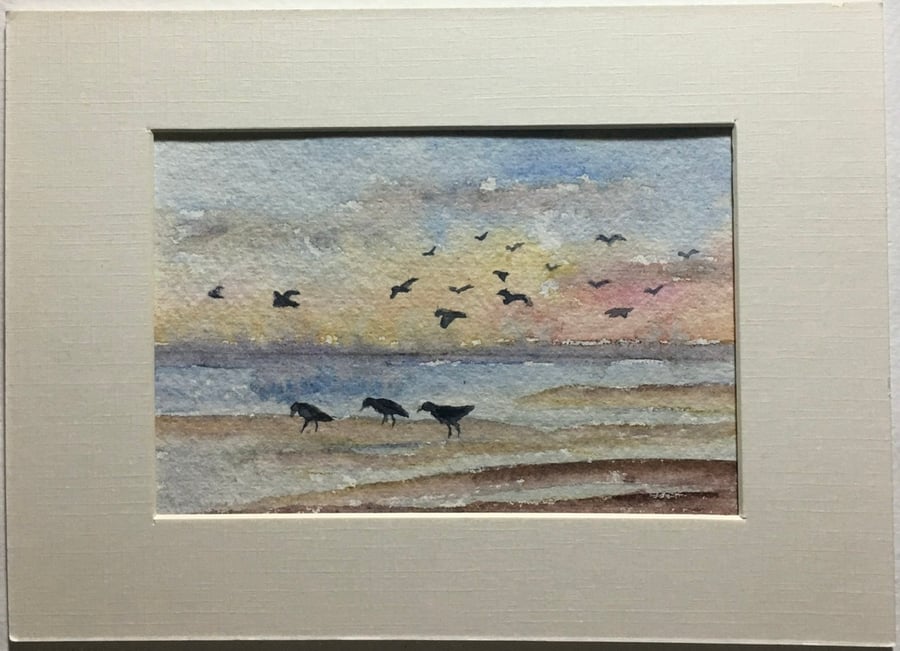 Estuary Birds original painting 