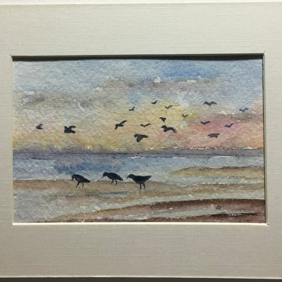 Estuary Birds original painting 