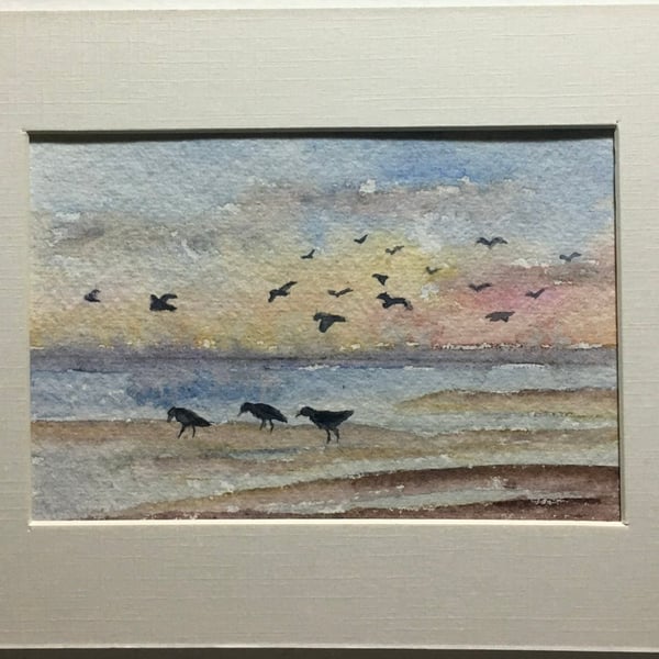 Estuary Birds painting 