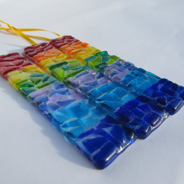 Fused Glass Rainbow Sun Catcher Stocking Fillers - Special Offer