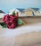 Handmade Felted Wool Brooch – Red Floral Design (11 cm) - Image 4