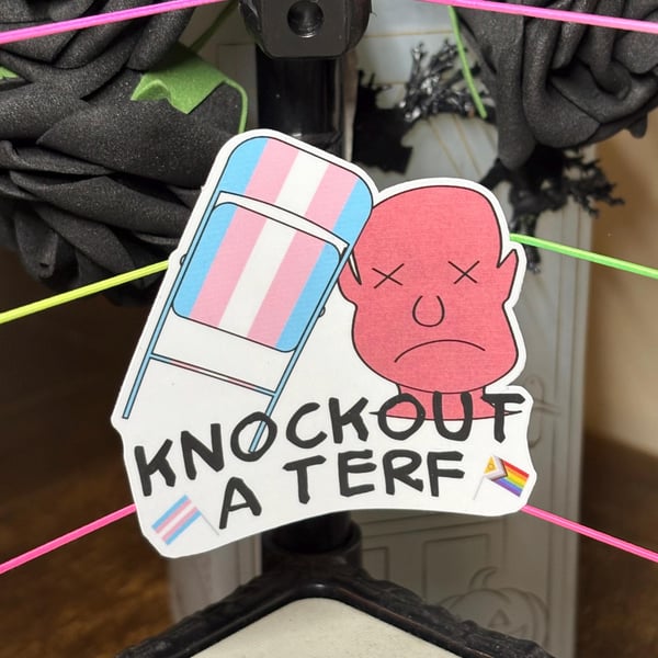 Pro Wrestling Sticker: Knock Out a TERF, Pride of Sport
