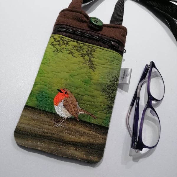 Garden Birds 'Robin' Crossbody Phonecase 