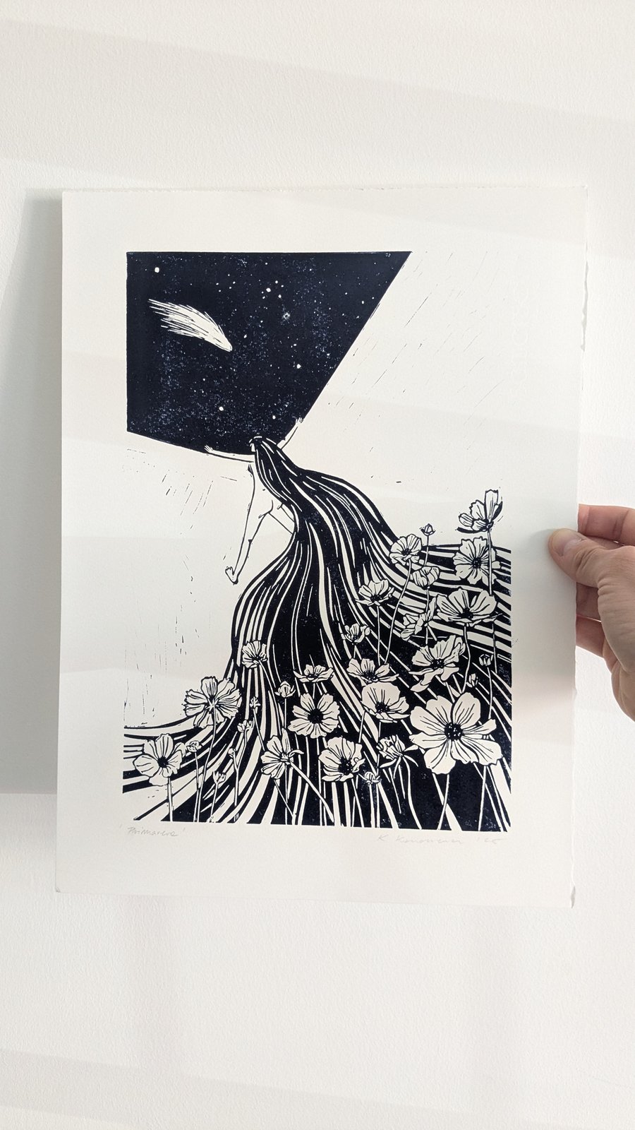 'Primavera' Lino Print – Handcrafted Wall Art for Nature-Inspired Home Decor