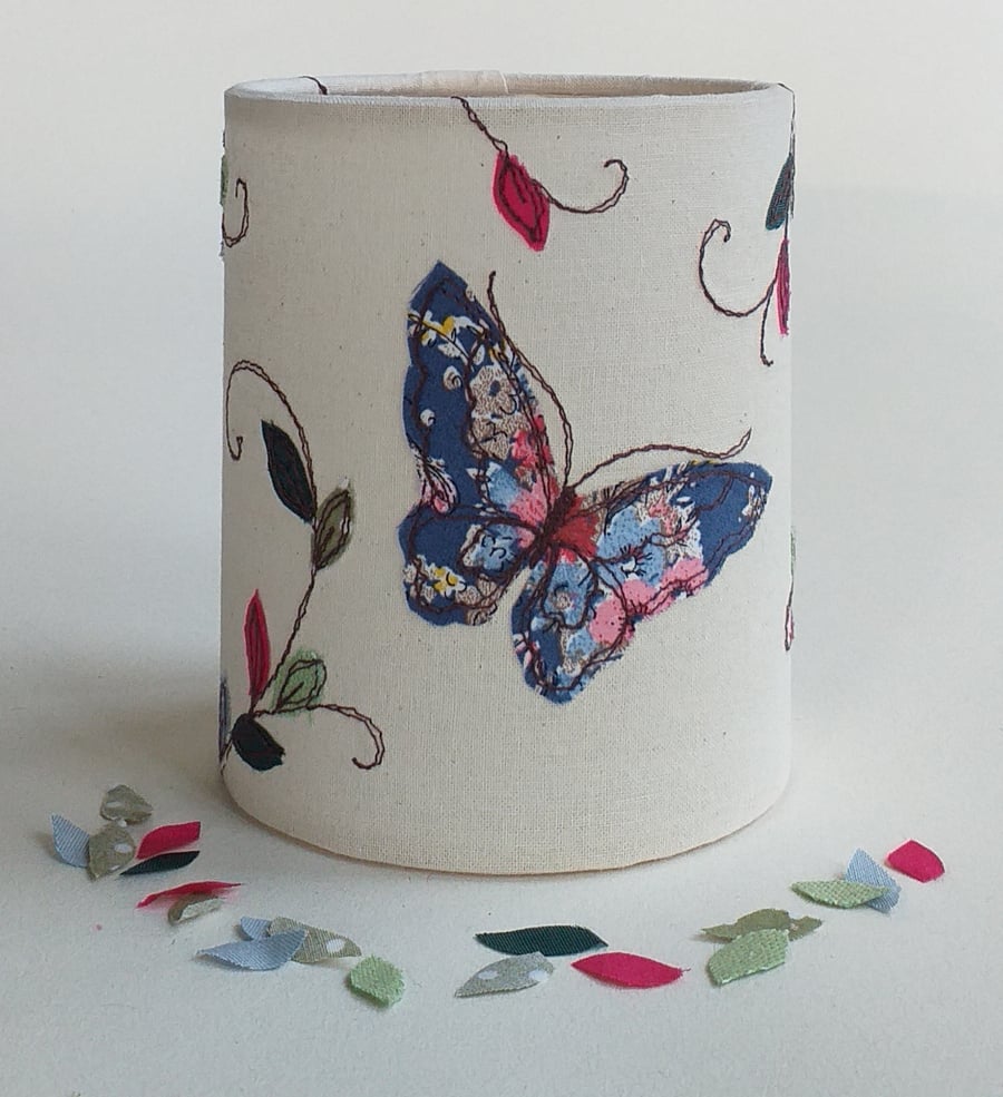 Butterflies Embroidered Lantern for BatteryTealight