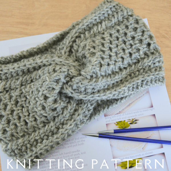 Headband Knitting Pattern The Lucy Headband PDF PATTERN ONLY