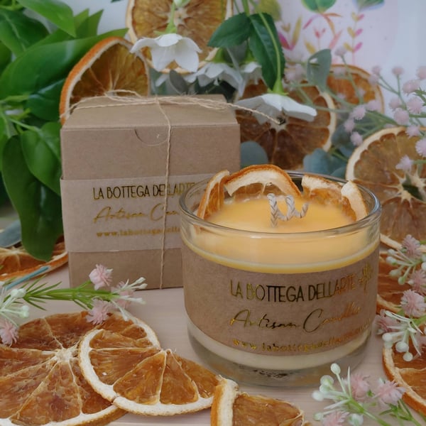 Spiced Orange Artisan Cottage Soy Wax Candle Eco Friendly Gift Box