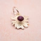 Star Ruby Silver Pendant Handmade