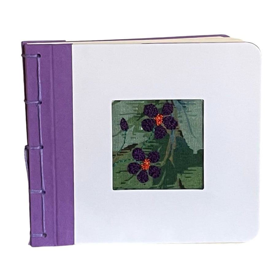Handmade Notebook with hand embroidered cover 