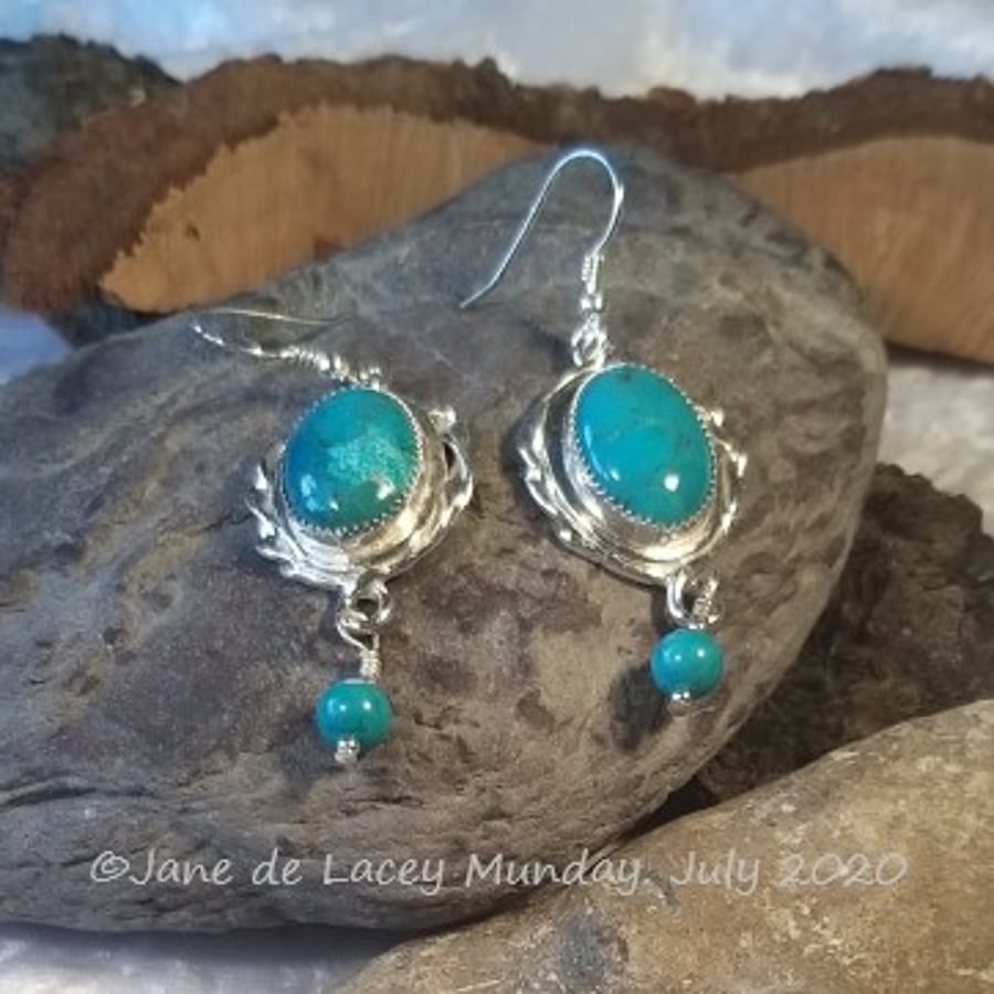 Turquoise Silver Earrings