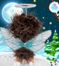 Sale ! Angelica the Christmas Angel hedgehog  sculpture. Crochet ornament. - Image 9