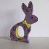 Easter Bunny Chocolate Egg Holder Wooden Hand Painted 