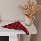 Red flower headscarf