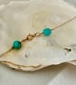 Turquoise Howlite and gold Hematite chain necklace - Image 4